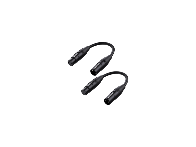 5-Pin Male to 3-Pin Female DMX Adapter